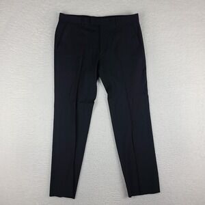 Banana Republic Pants Mens 32x30 Black Tailored Slim Fit Lanificio Wool Slacks